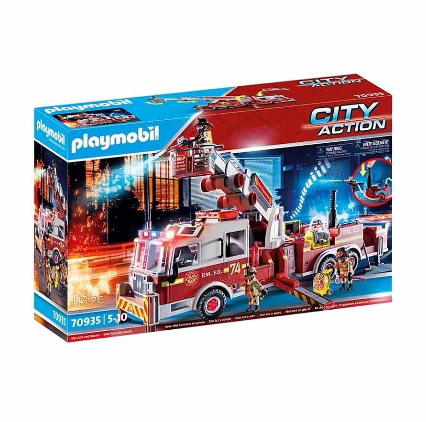 Playmobil PM70935 Masina de Pompieri cu Scara Turn