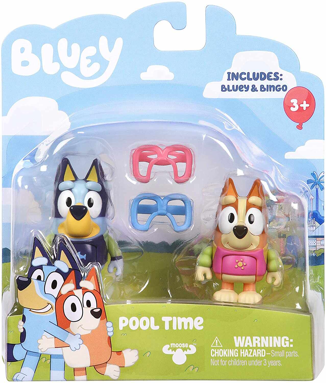 Set 2 figurine - Pool Time - Bluey and Bingo | Moose Toys