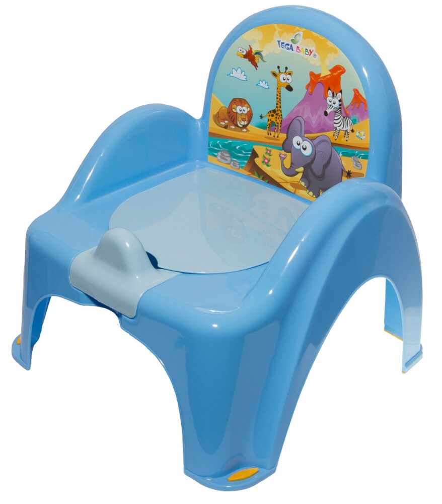 Mini toaleta Tega Baby Safari muzicala albastra