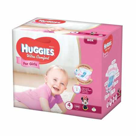 Scutece Huggies Ultra Confort BOX 4 Girl 8-14 kg 126 buc
