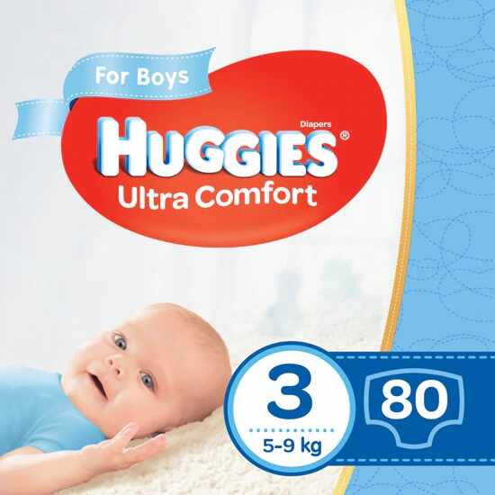 Scutece Huggies Ultra Confort Mega Pack 3 Boy 5-9 kg 80 buc