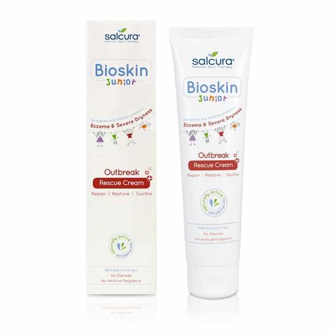 Crema Bioskin Junior reparatoare si calmanta pt bebelusi si copii piele uscata cu eczeme Salcura 150 ml