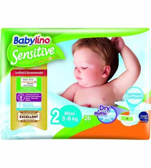 Scutece Babylino Sensitive N2 3-6 kg26 buc