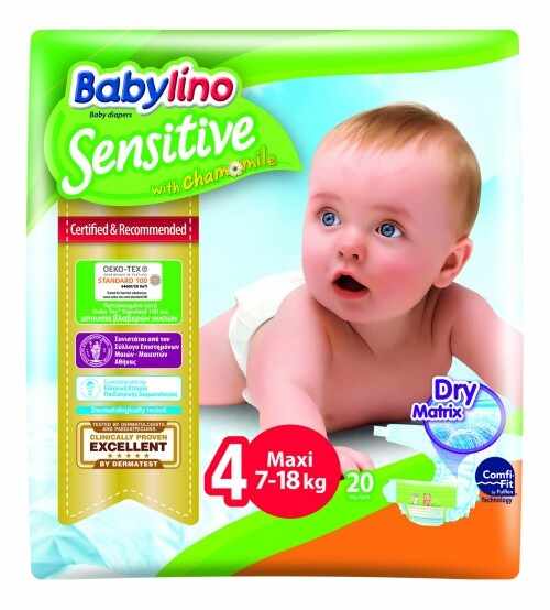 Scutece Babylino Sensitive N4 7-18 kg20 buc