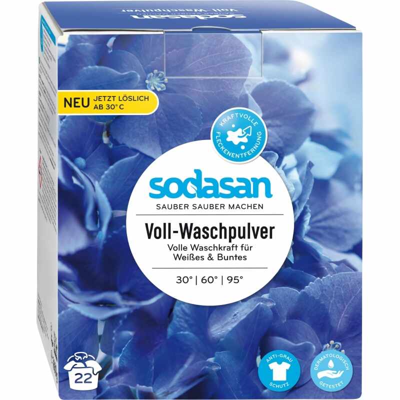 Detergent praf bio pentru spalari grele 1010gr Sodasan
