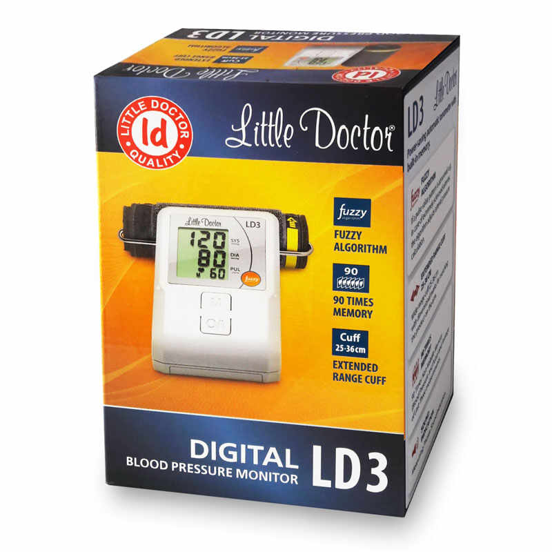 Tensiometru electronic de brat Little Doctor LD3 afisaj LCD memorare 90 de valori alb