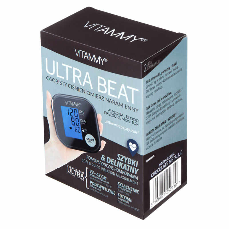 Tensiometru electronic de brat Vitammy Ultra Beat manseta 22-42 cm chocolatemetalic