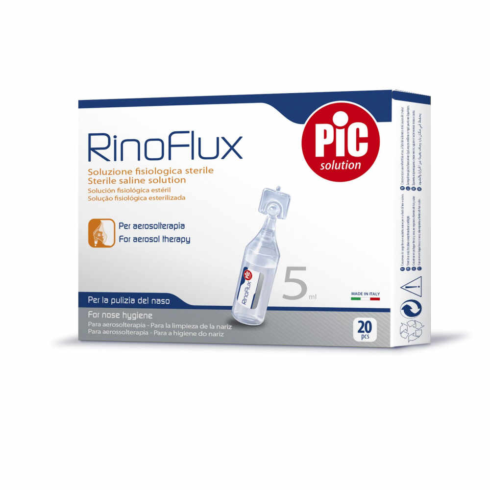Ser fiziologic RinoFlux steril NaCl 0,9 20 fiole x 5ml