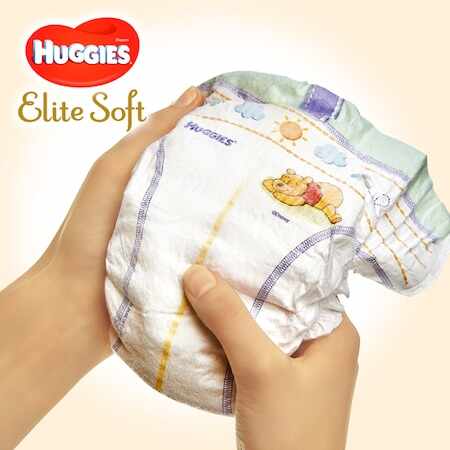 Scutece Huggies Elite Soft 2, 4-6 kg 132 buc