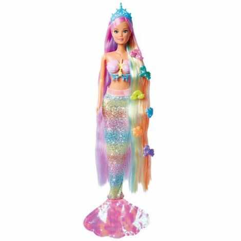Papusa Simba Steffi Love Rainbow Mermaid 29 cm cu accesorii