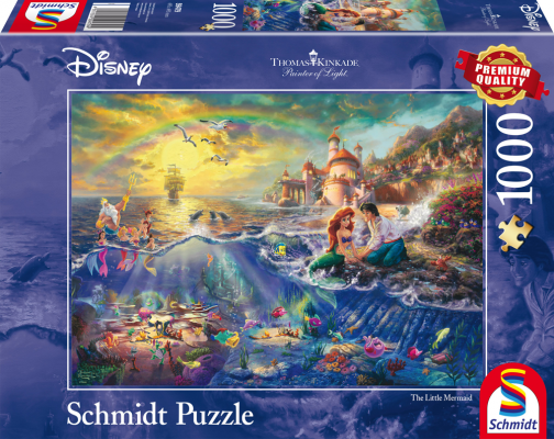 Puzzle 1000 piese - Thomas Kinkade - Disney - The Little Mermaid - Ariel | Schmidt