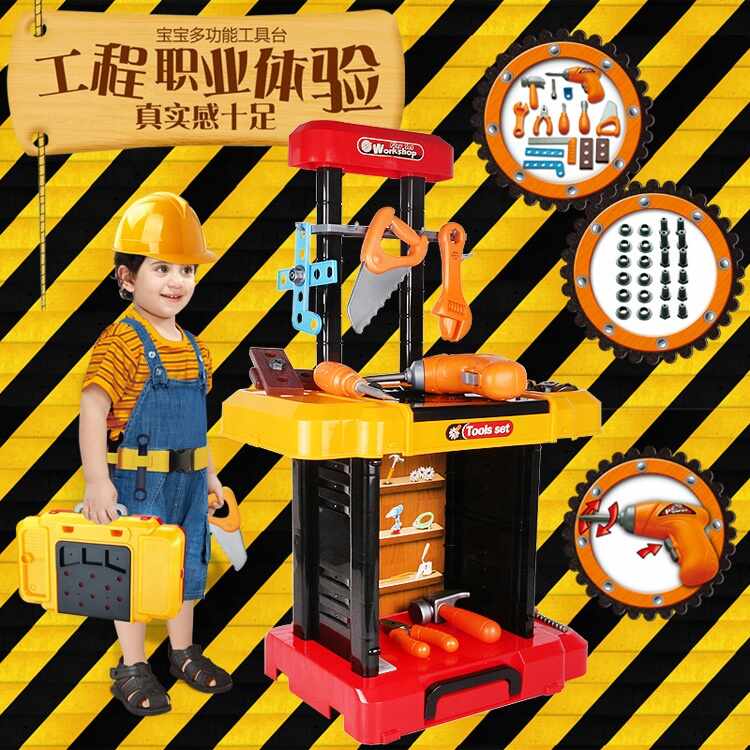 Banc de lucru de jucarie pentru copii cu unelte, scule si accesorii - Atelierul cu scule