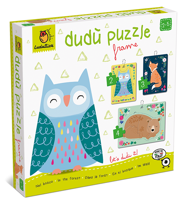 Puzzle educativ - Dudu Puzzle Frame: Animale din padure | Ludattica
