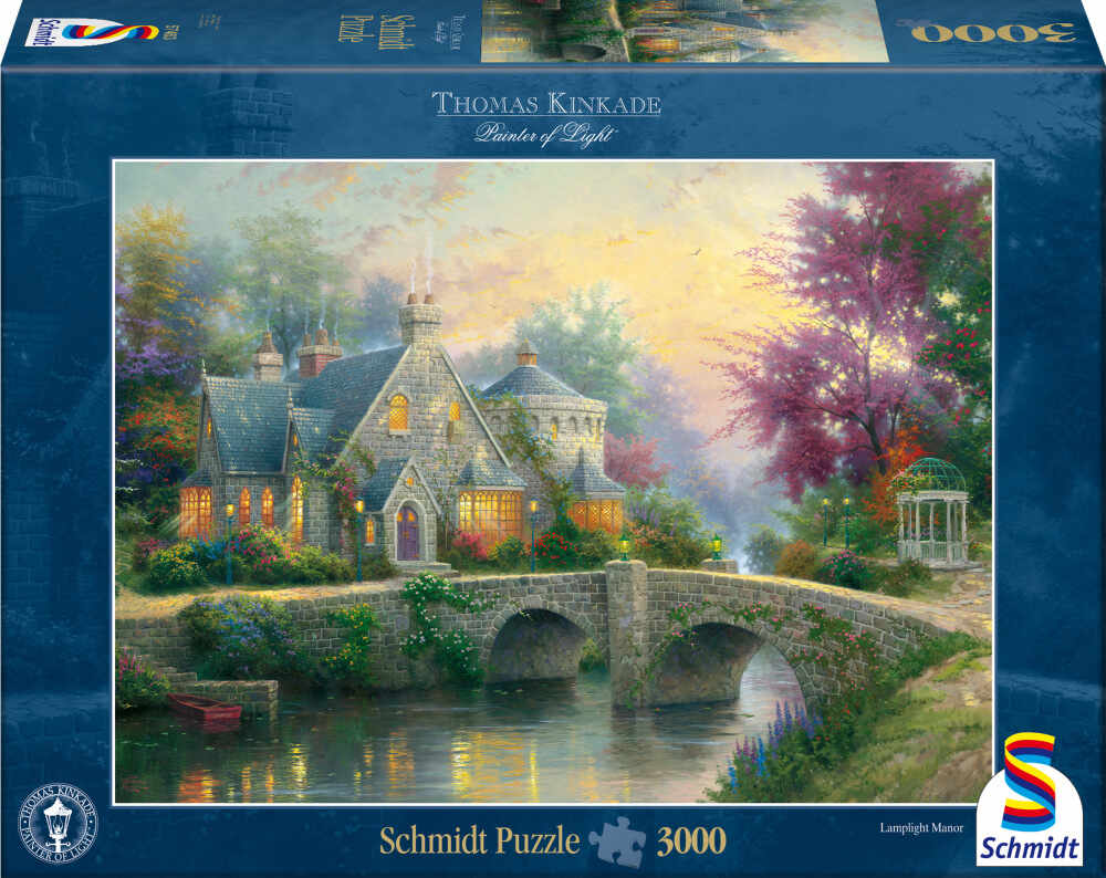Puzzle 3000 piese - Thomas Kinkade - Lamplight Manor | Schmidt