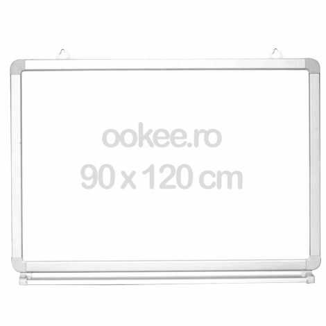 Tabla scolara magnetica de scris, alba, whiteboard, pentru markere, 90 x 120 cm
