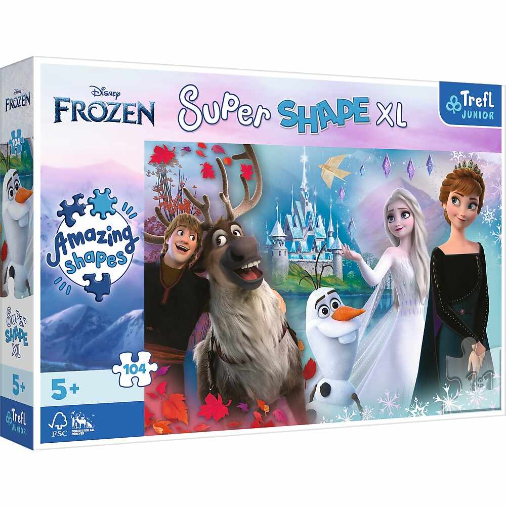 Puzzle - Primo Super Shape XL - Disney, Frozen - Lumea Anei si a Elsei | Trefl