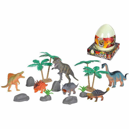 Set Figurine Dinosaurs in Huge Dino Egg