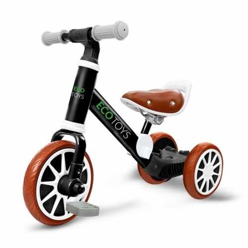 Bicicleta de Echilibru 3 in 1 cu Pedale pentru Copii Ecotoys LC-V1322 Negru