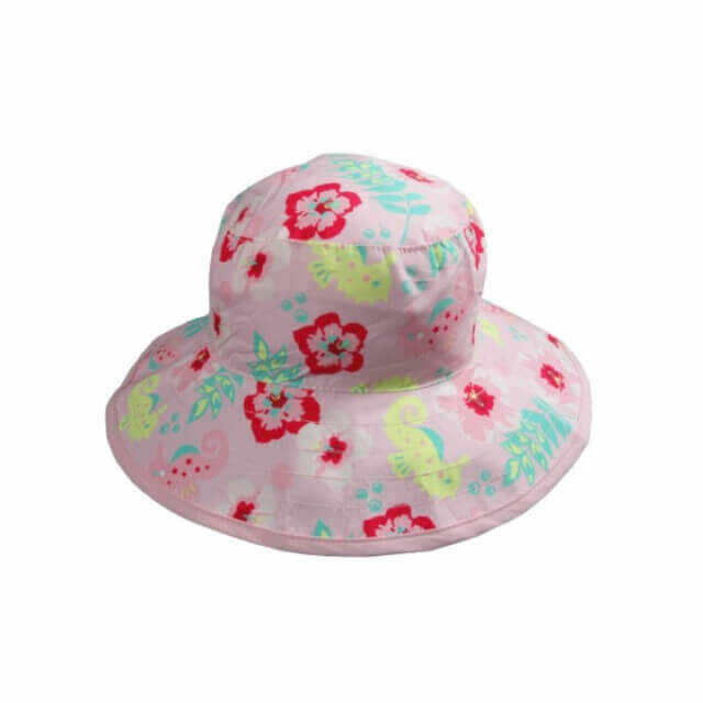 Palarie Reversibila, Protectie Soare UPF50+, Pink Floral, Diverse marimi