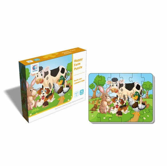 Puzzle bebe din carton - Animale la Ferma