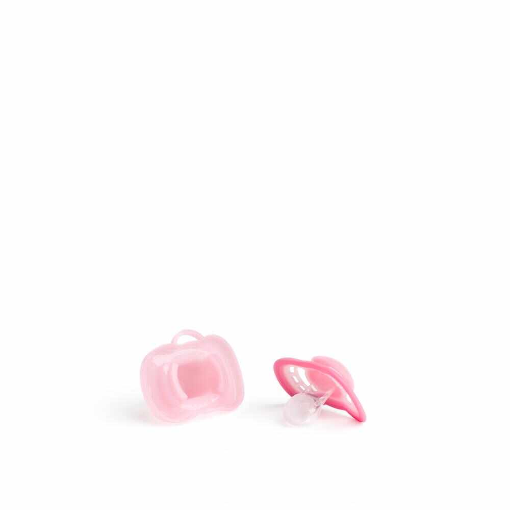 Set 2 suzete nou nascut HeroPacifier alb roz