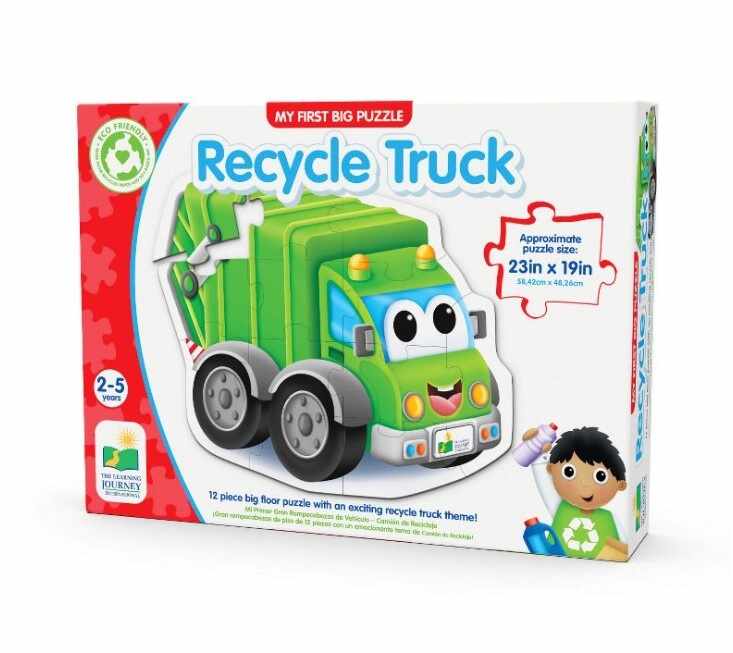 Primul meu puzzle de podea The Learning Journey Camion de reciclat