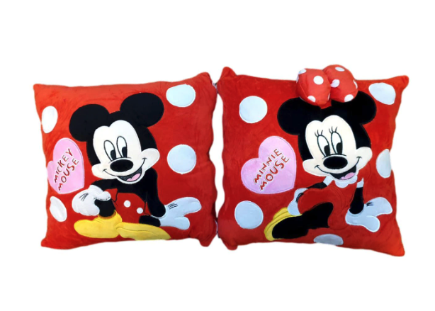Set 2 perne rosii Mickey si Minnie Mouse 3D, din plus