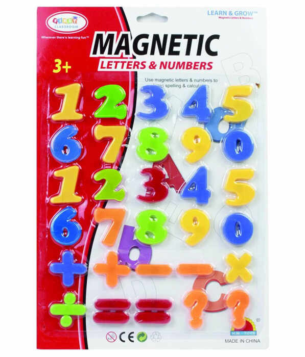 Set 30 cifre si semne matematice magnetice, din plastic, 3 cm