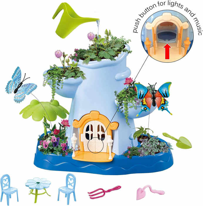 Set educativ Gradina Magica DIY, Ciupercuta Magic Garden, bleu