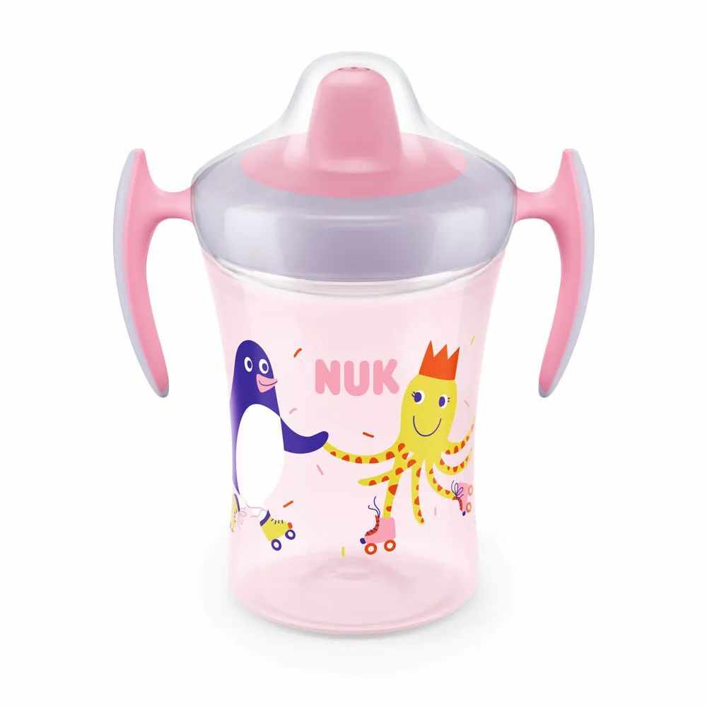Canita cu duza moale Nuk Trainer Cup Pink 230 ml