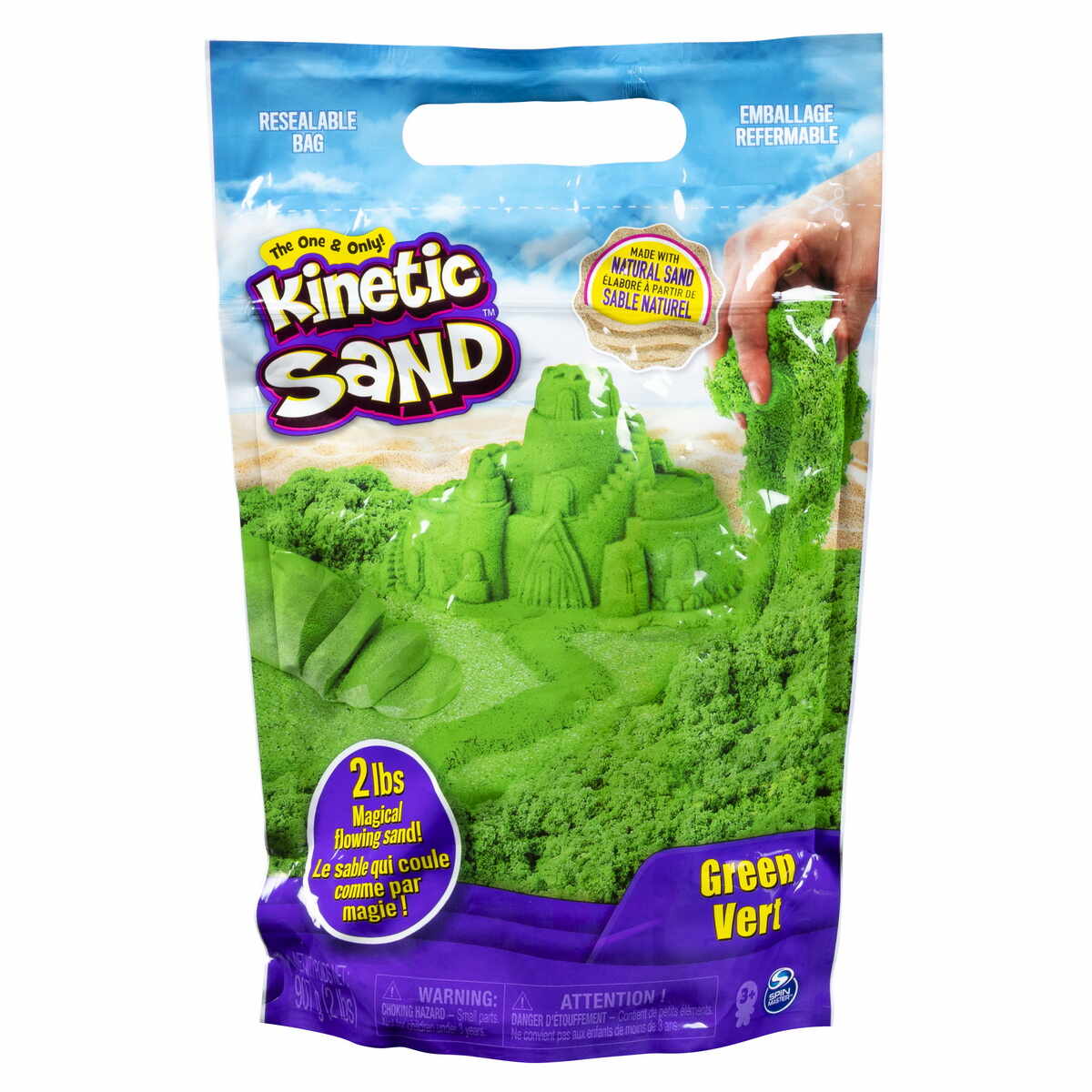 Rezerva Kinetic Sand - Verde, 900 g | Spin Master