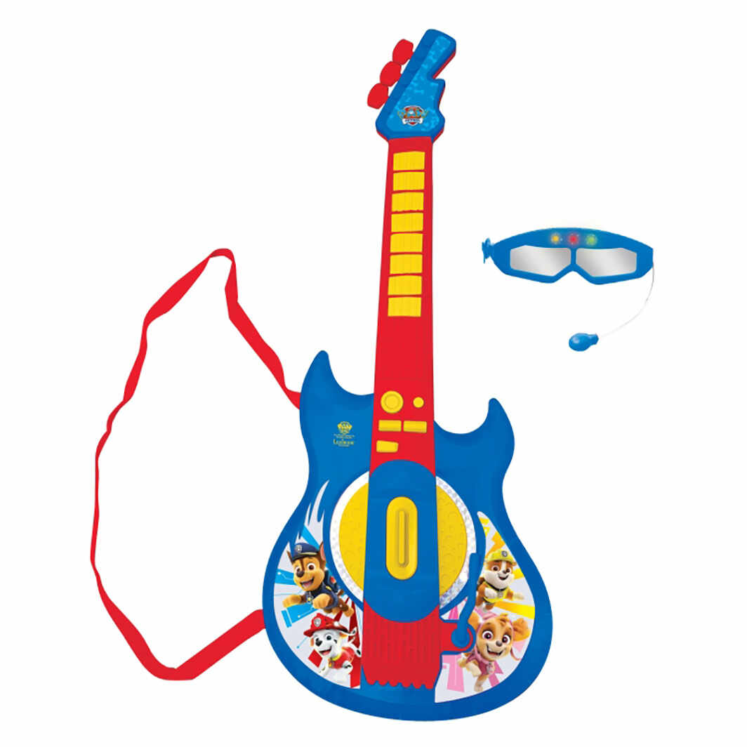 Set chitara electronica si ochelari cu microfon, Lexibook, Paw Patrol