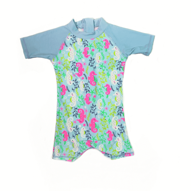 Costume de Baie Inot pentru bebelusi si copii, Protectie Soare UPF50+, Sea Horse, Marimea 1