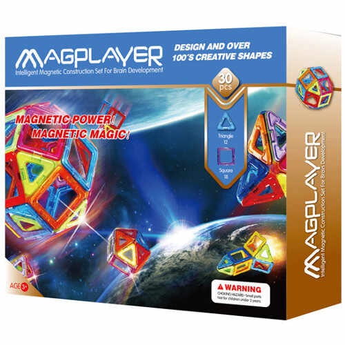 Joc de Constructie Magnetic MagPlayer - 30 piese