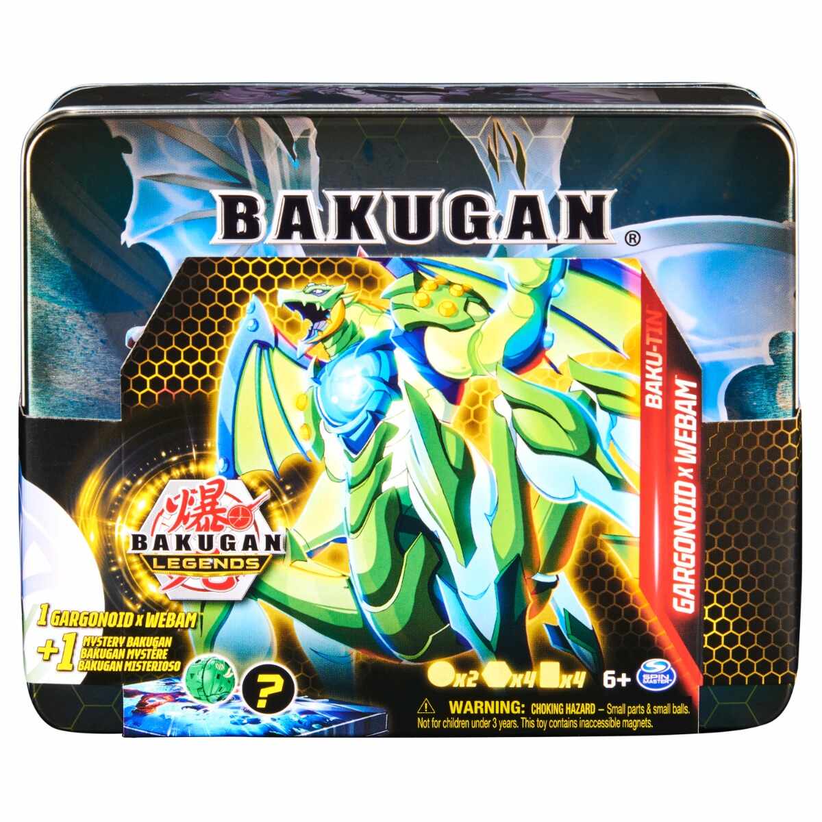 Set de joaca Bakugan Legends, cu un Bakugan surpriza in cutie de metal, S5, 20140555
