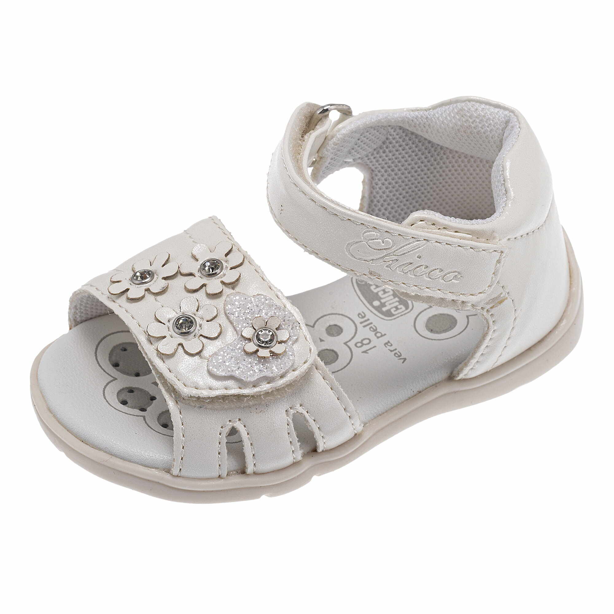 Sandale copii Chicco Grandella, Alb, 69075-64P