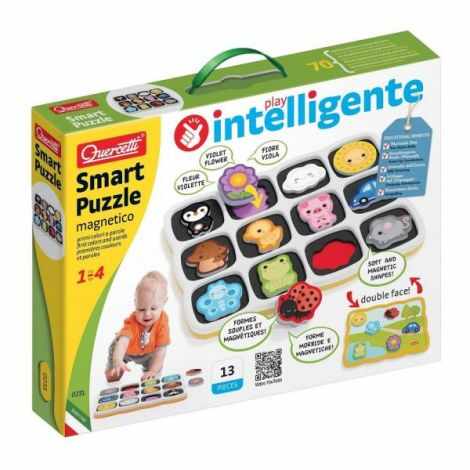 Joc Smart Puzzle - Primele culori si cuvinte, 1-4 ani, Quercetti Q00231