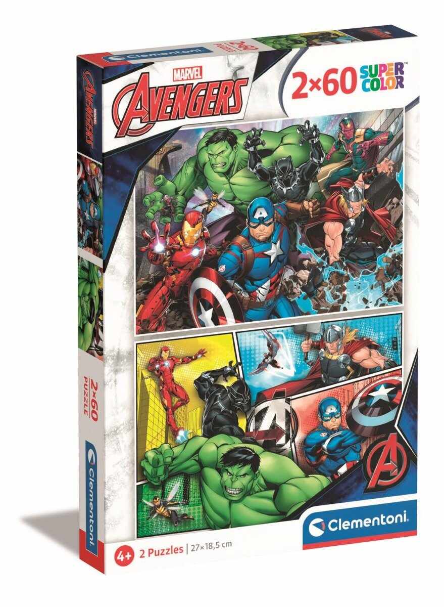 Puzzle Clementoni Marvel Avengers, 2 x 60 piese