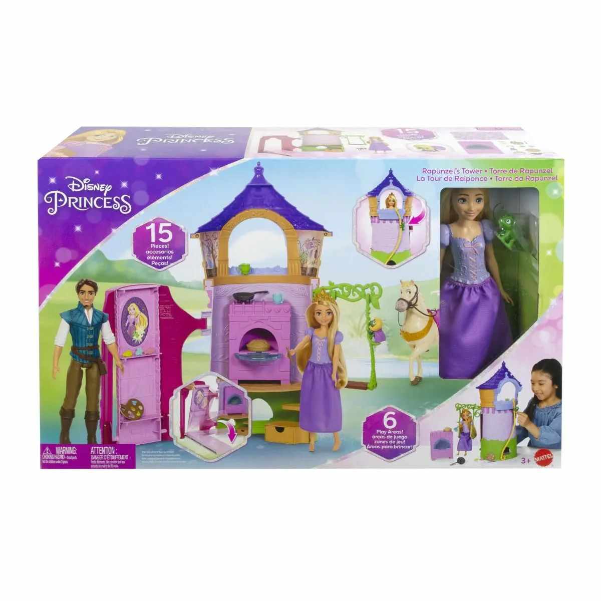 Turnul Printesei Rapunzel Disney Princess cu o papusa