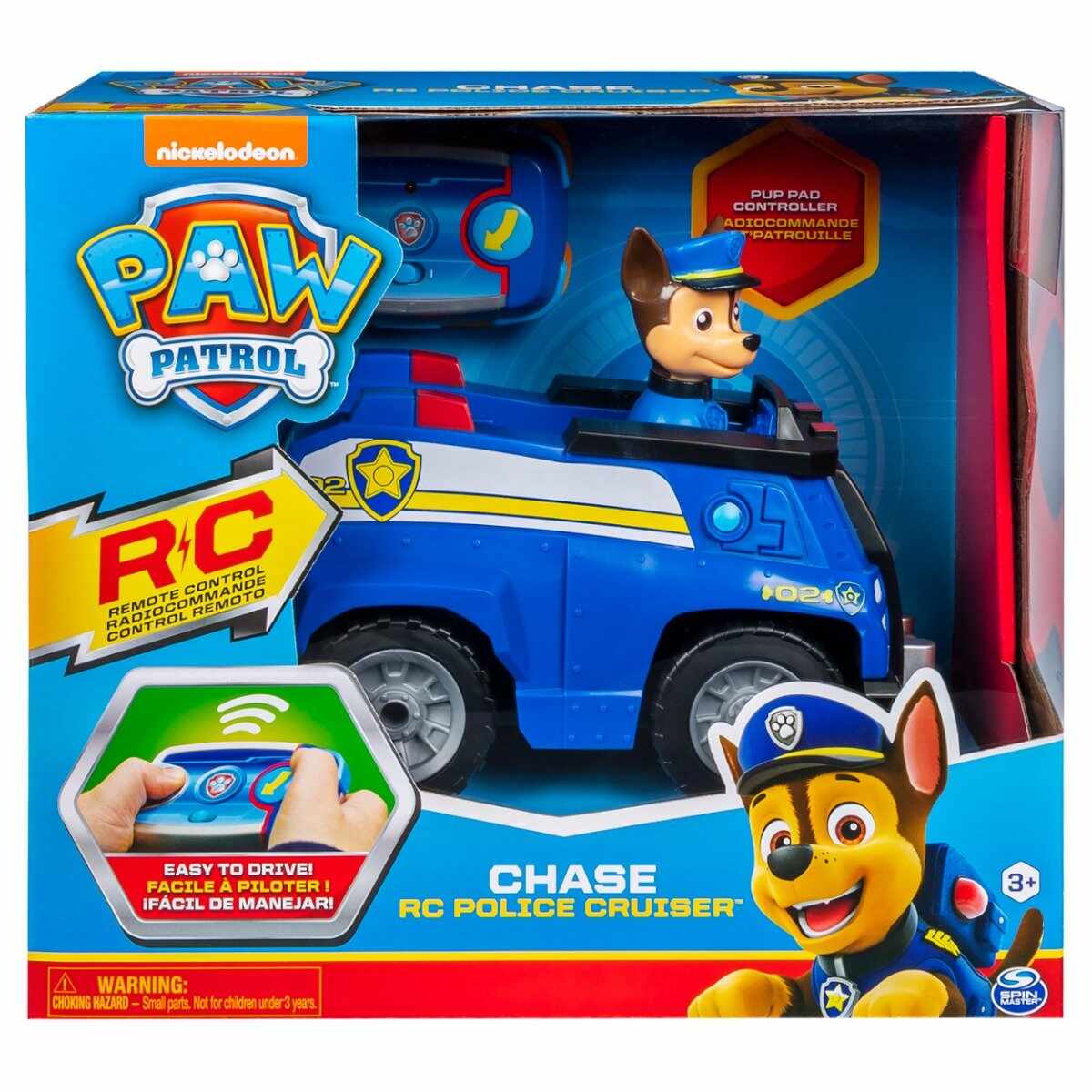 Masinuta cu telecomanda si figurina, Paw Patrol, Chase Police Cruiser, 20120361