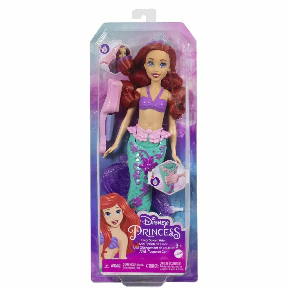Papusa cu culori schimbatoare Disney Princess Ariel