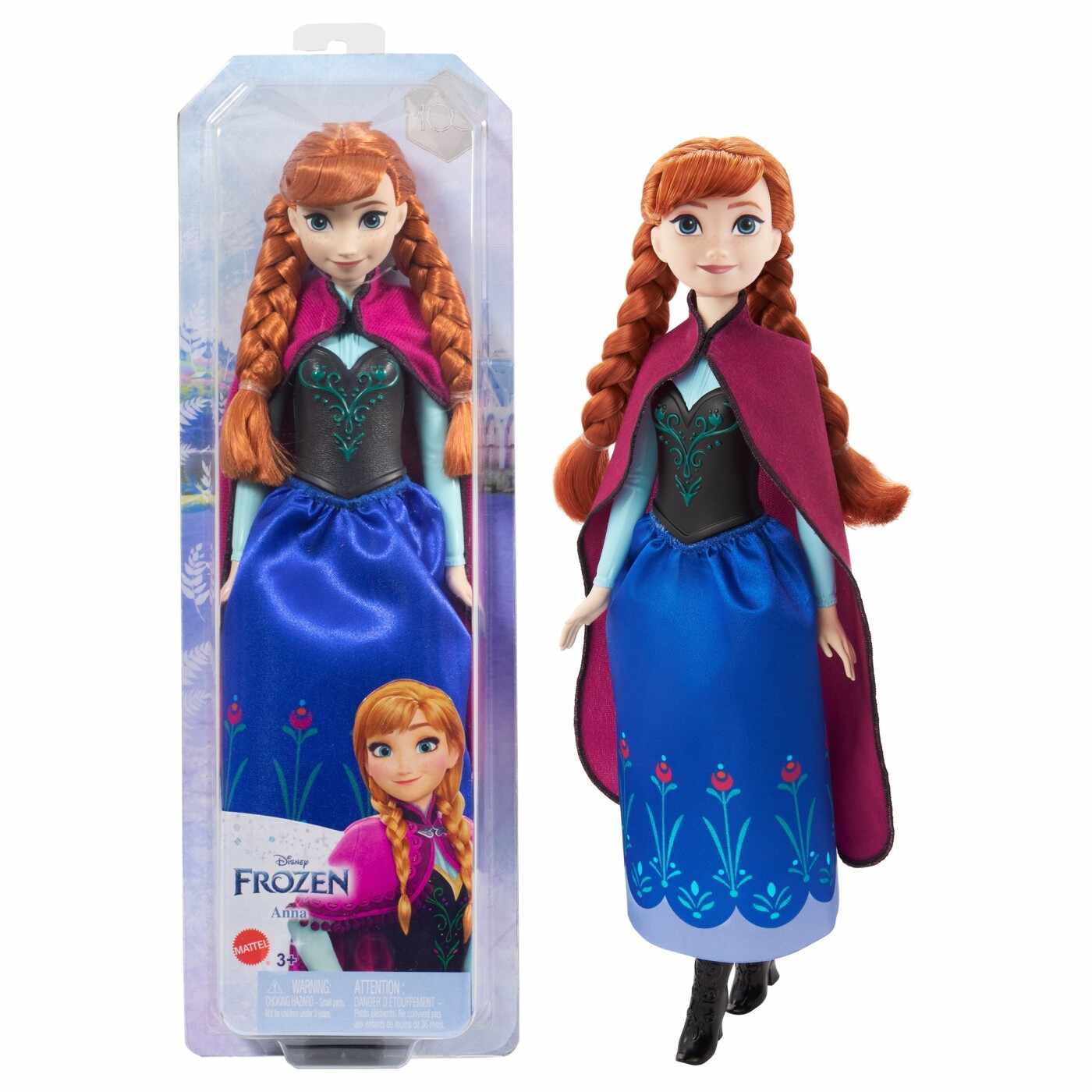 Papusa Disney Frozen - Anna cu codite | Mattel