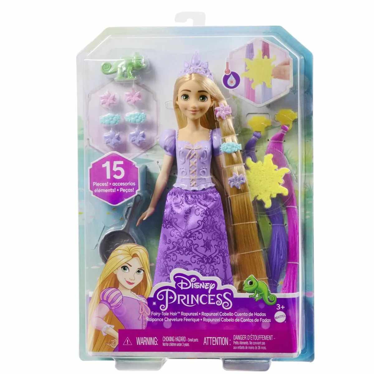 Papusa Disney Princess Fashion Doll Rapunzel cu par magic