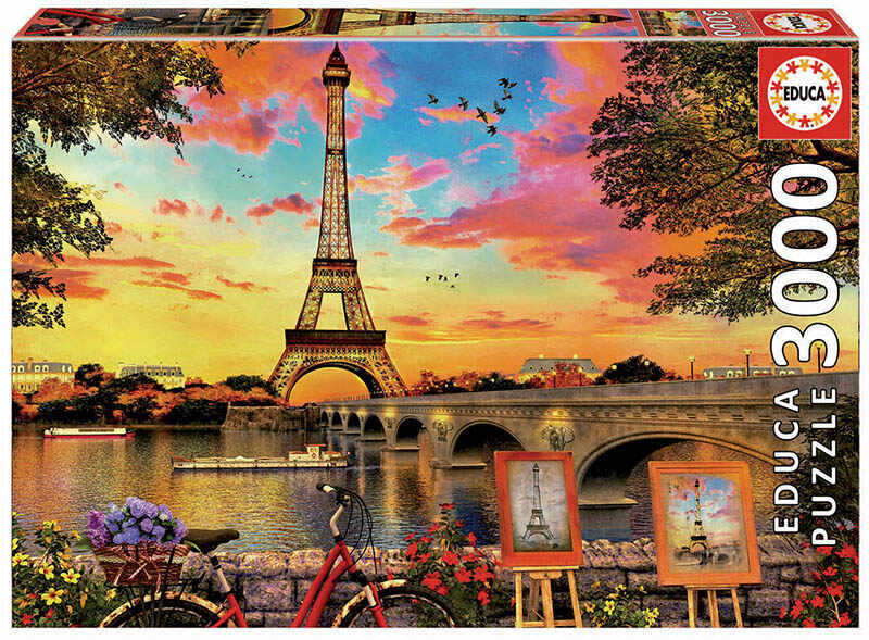Puzzle 3000 piese - Sunset in Paris | Educa