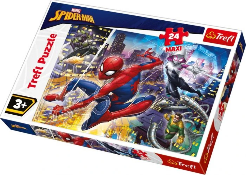 Puzzle 24 piese - Curajosul Spider-Man | Trefl
