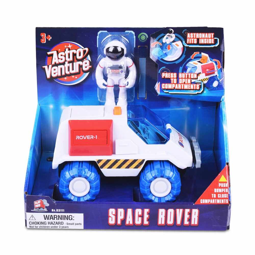 Masinuta cu figurina astronaut Astro Venture Space Rover
