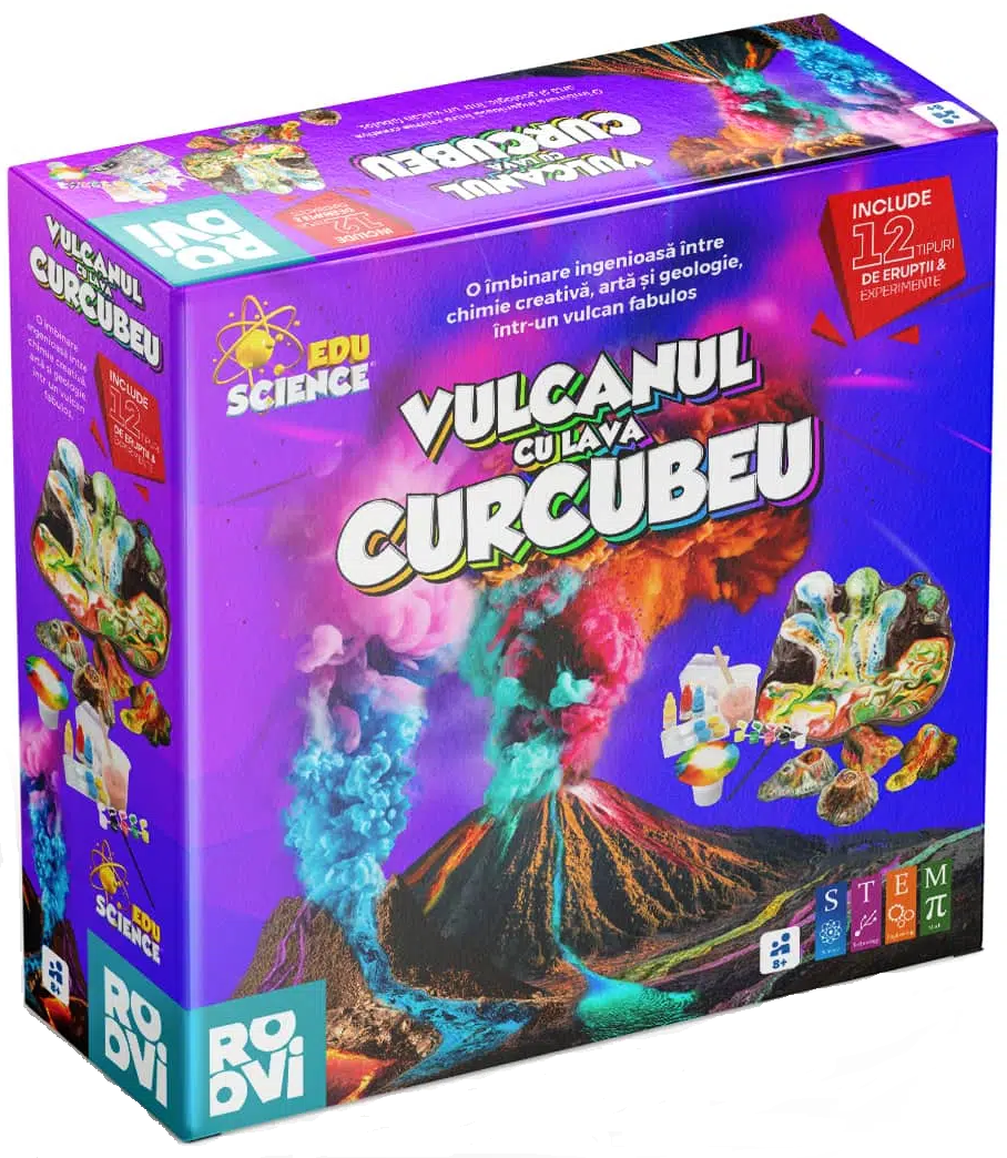 Joc educativ - Vulcanul cu lava curcubeu | ROOVI