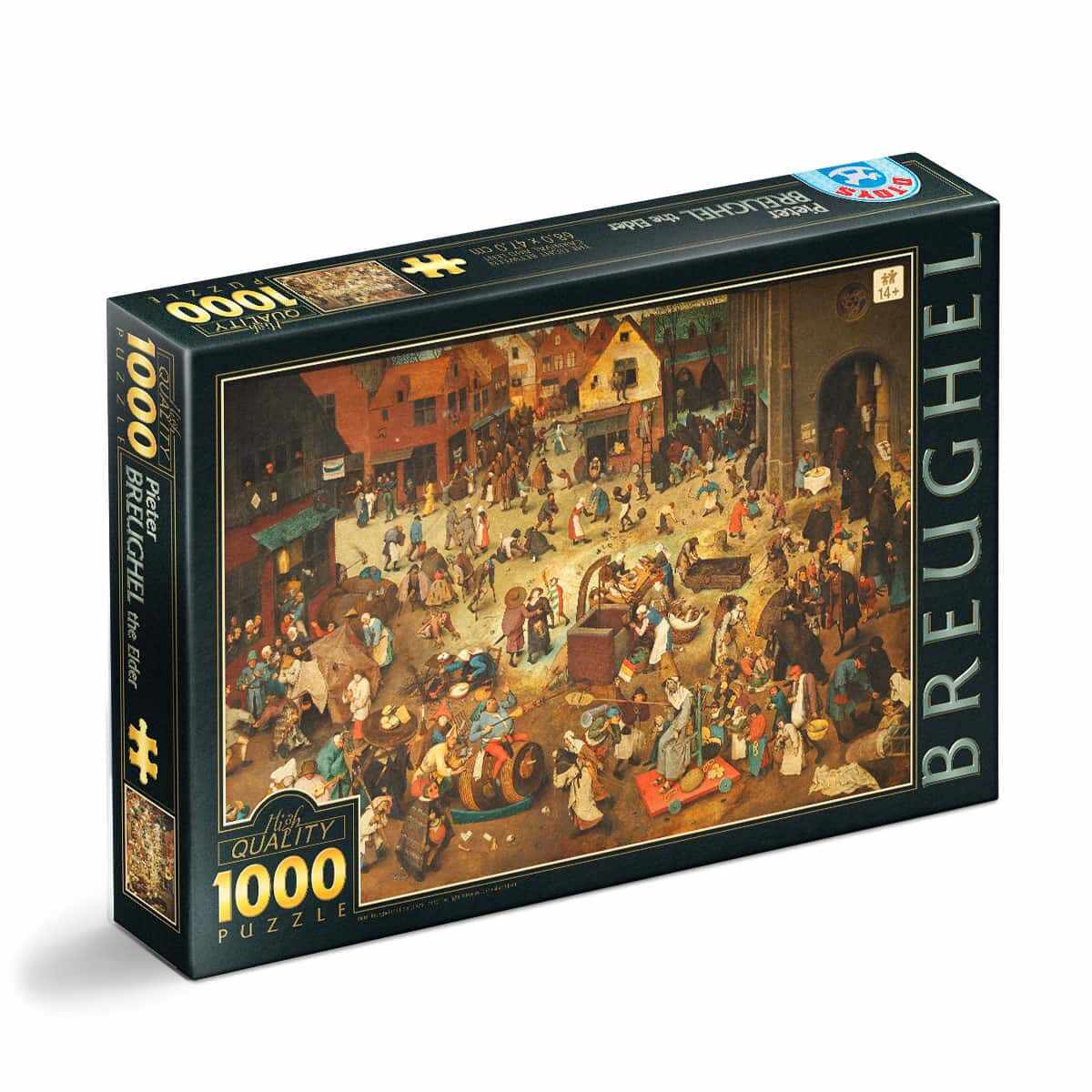 Puzzle Pieter Bruegel cel Bătrân - Puzzle adulți 1000 piese - The Fight between Carnival and Lent