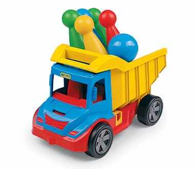 Camion și popice din plastic pentru copii - Set Wader