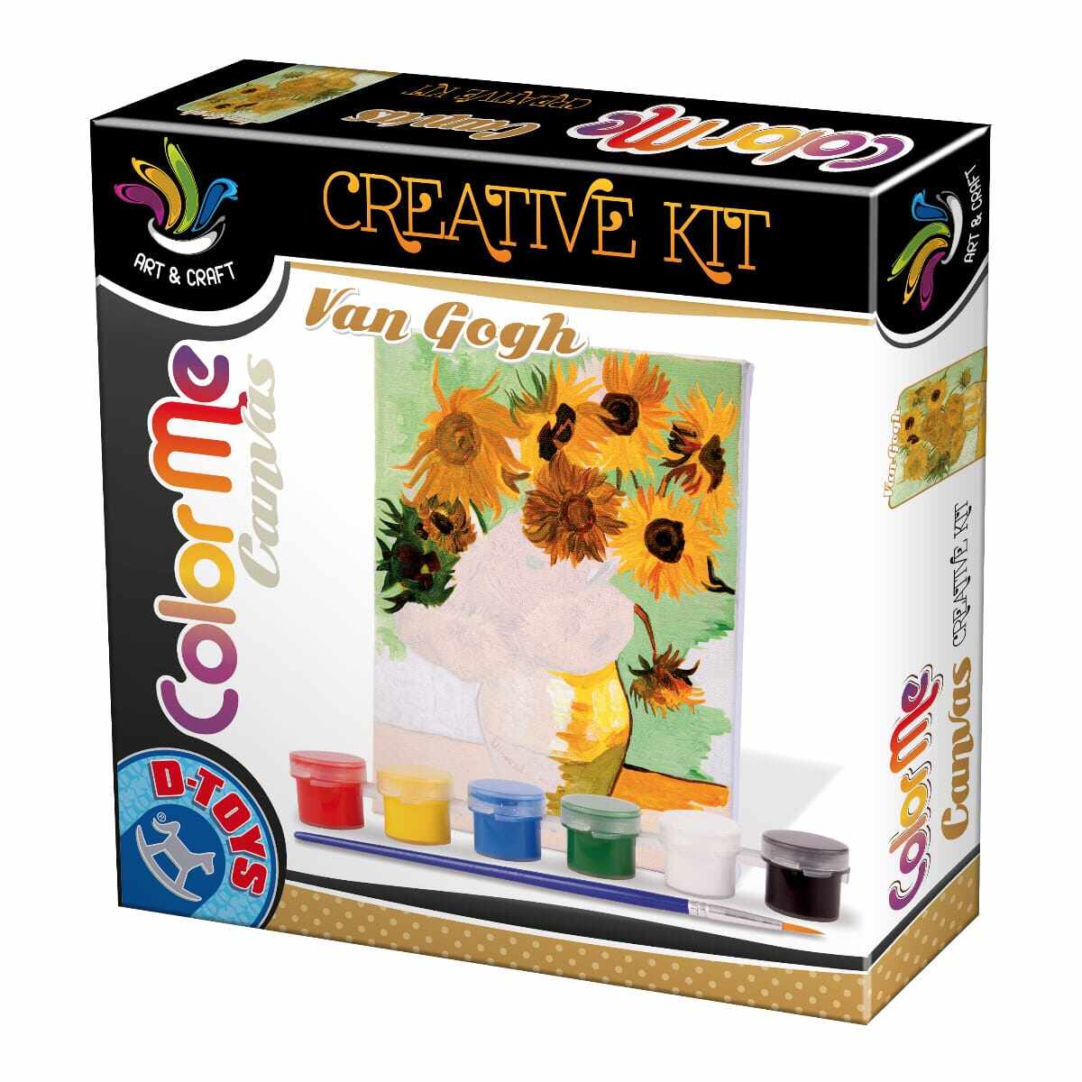 Color Me Canvas - Van Gogh: Sunflowers - Set de pictură pentru copii